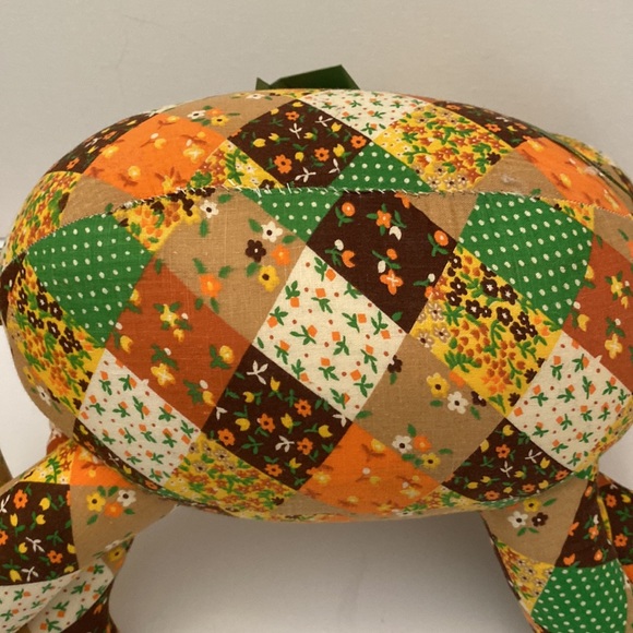 Vintage Handmade Patchwork Cat With Nursing Kittens Plush Stuffed Animal - 15” - Picture 8 of 9